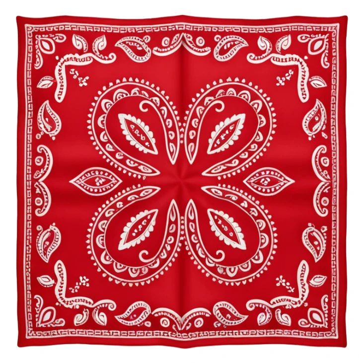 Red paisley bandana, bandana sticker