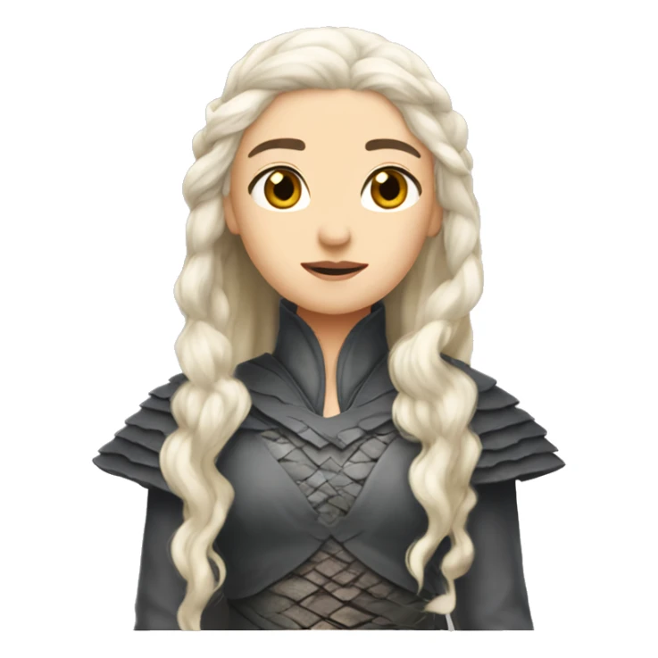 daenerys long hair dark eyes feminine scales sticker