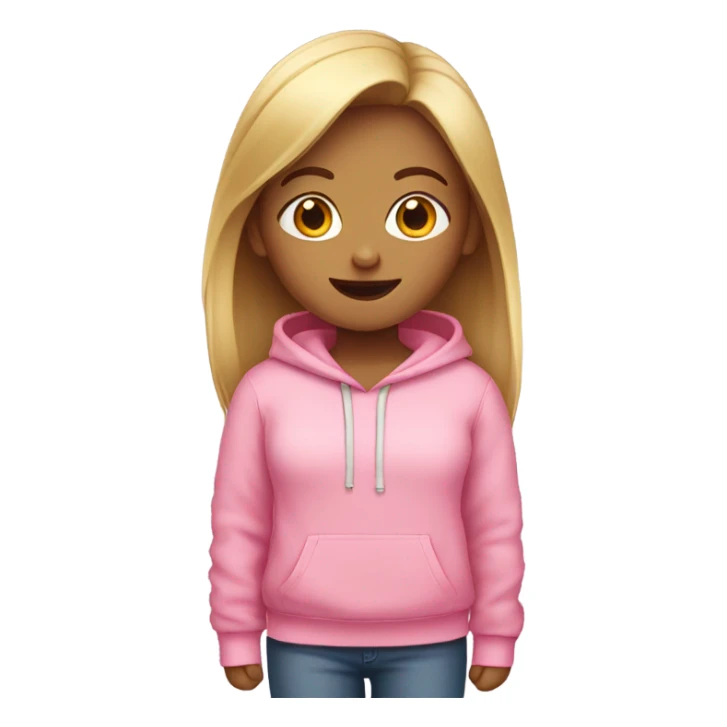 Girl wearing a pink sweatshirt  sticker