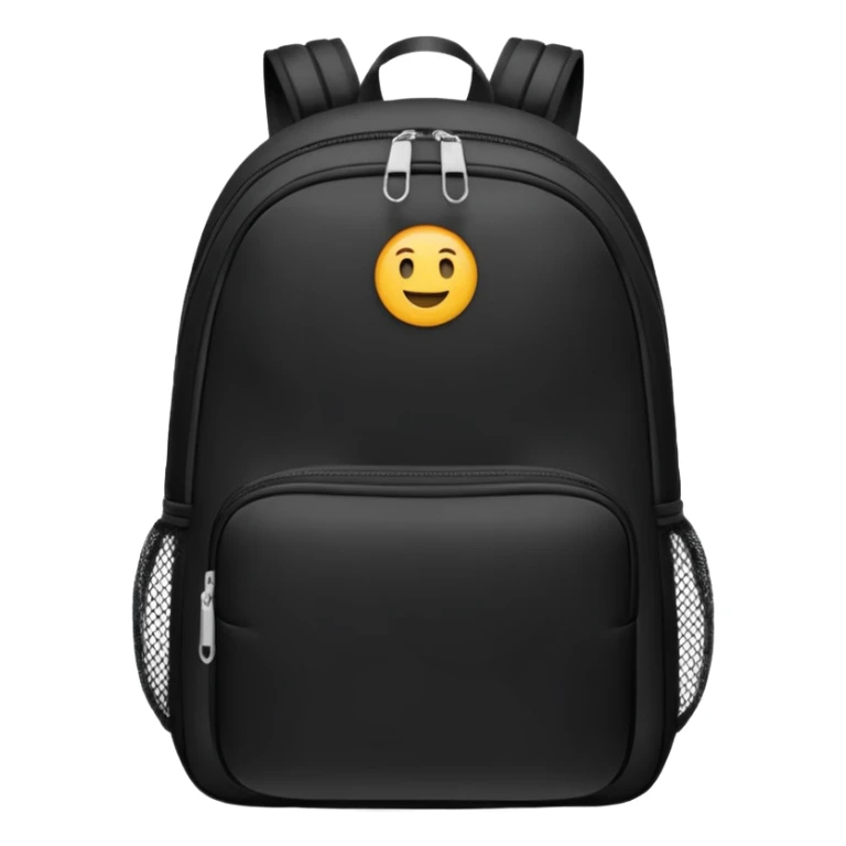 sac a dos de sport noir sans motif sticker