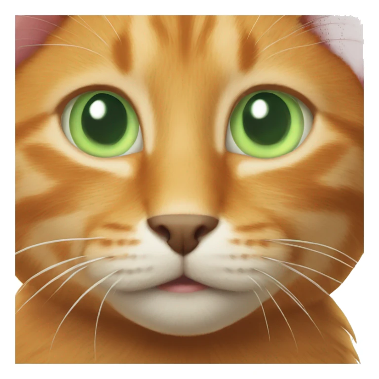 Ginger cat with light green eyes sticker