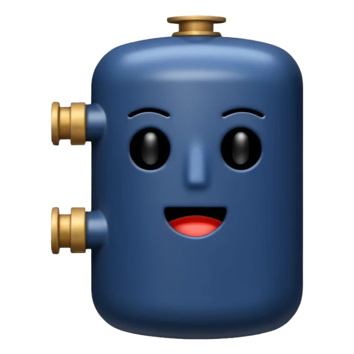 navy blue boiler emoji modern no face sticker