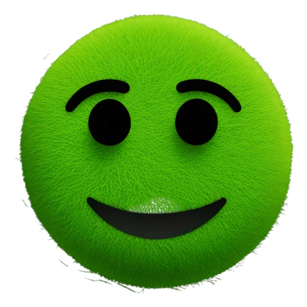 Smiley emoji laid on grass sticker