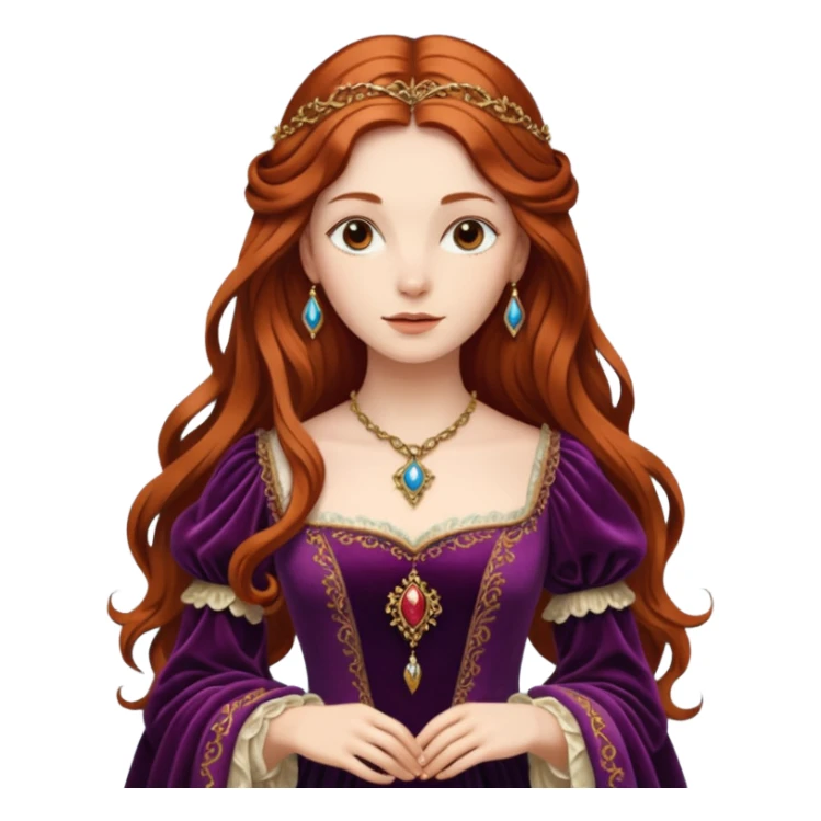  portrait of a Renaissance woman sticker
