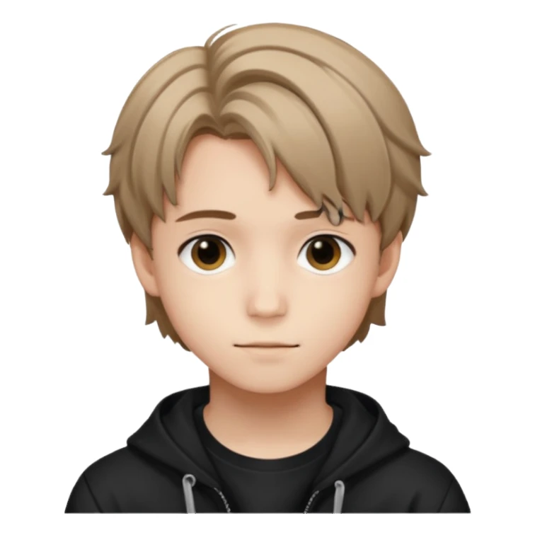 felix of stray kids light brunnete sticker