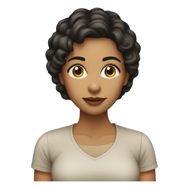 Latina, make her eyes a darker brown sticker