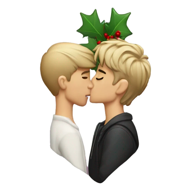 justin bieber kissing underneath the mistletoe sticker
