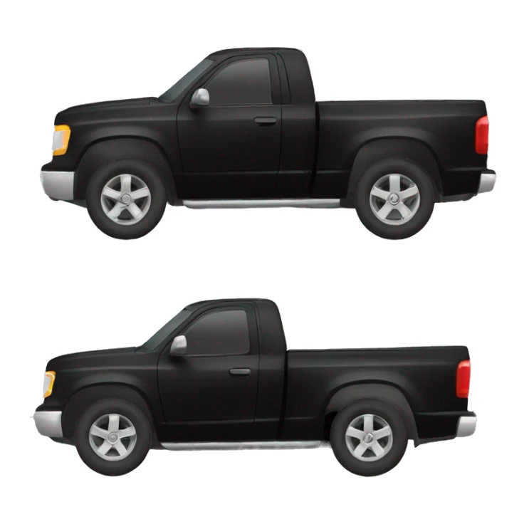 black pickup truck side sticker