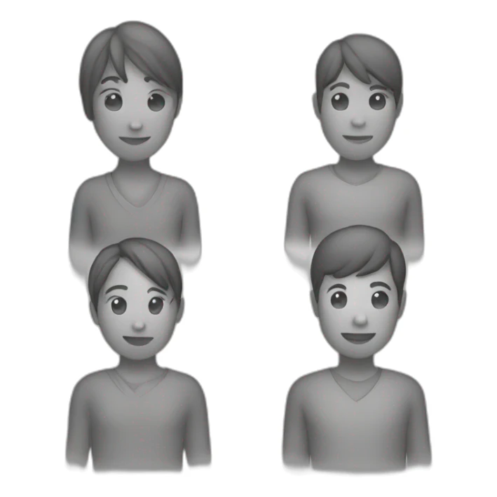 group friends males females icon colorless sticker