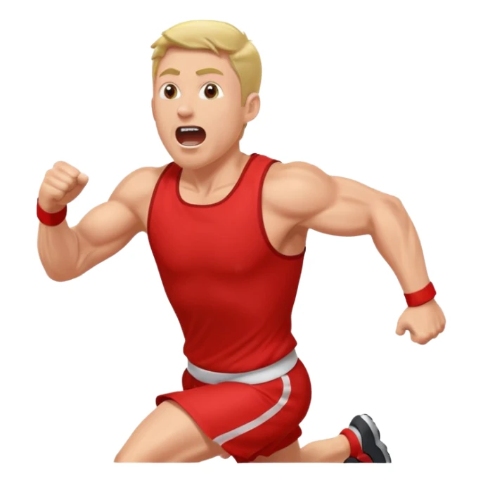 A man is running and shouting, calling for more people to follow him. sticker