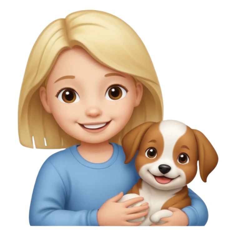 Baby with Dog. sticker