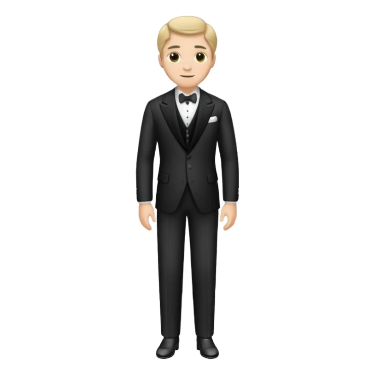 full body rich man from 1920s, formal attire, emoji style sticker