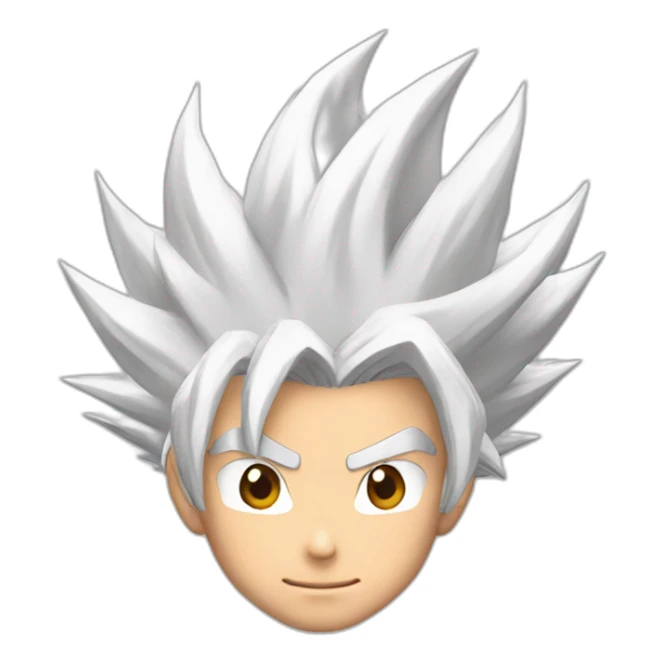 goku white hair sticker