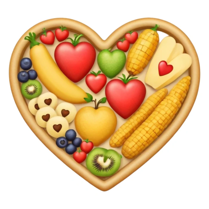 an emoji based on the words food and heart sticker