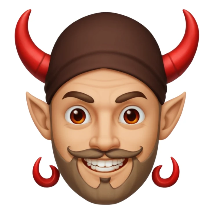 Emoji de bandido con diablito  sticker