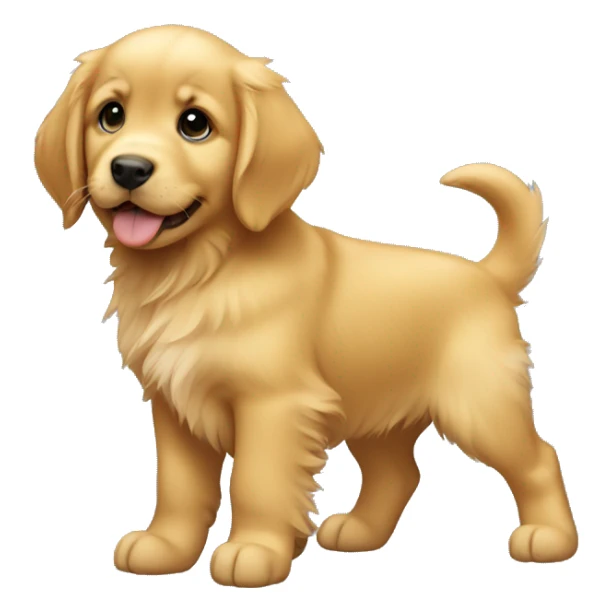 golden retriever puppy sticker