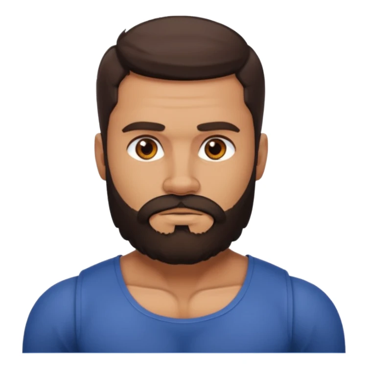 muscular bearded man sticker