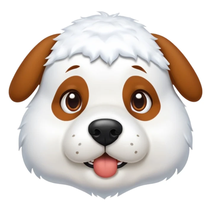 Un bonhomme de neige sur un chien  sticker