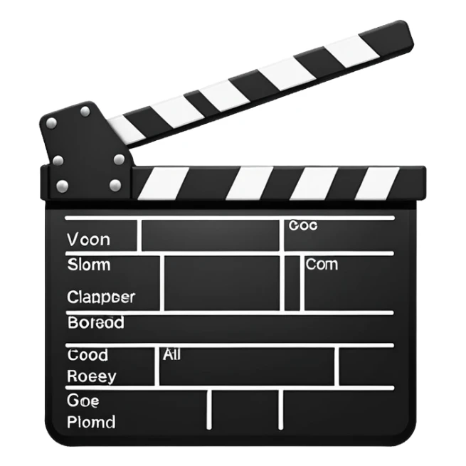 extreme minimalist clapperboard, outline only, no internal details, pure simplicity sticker