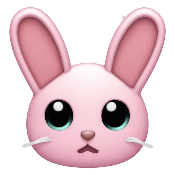 Pastel pink heart with bunny ears sticker