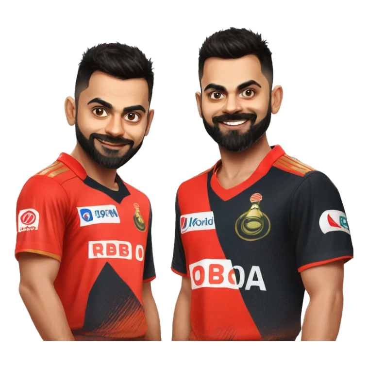  virat Kohli Wish Happy Birthday to sonu in RCB tshirt  sticker