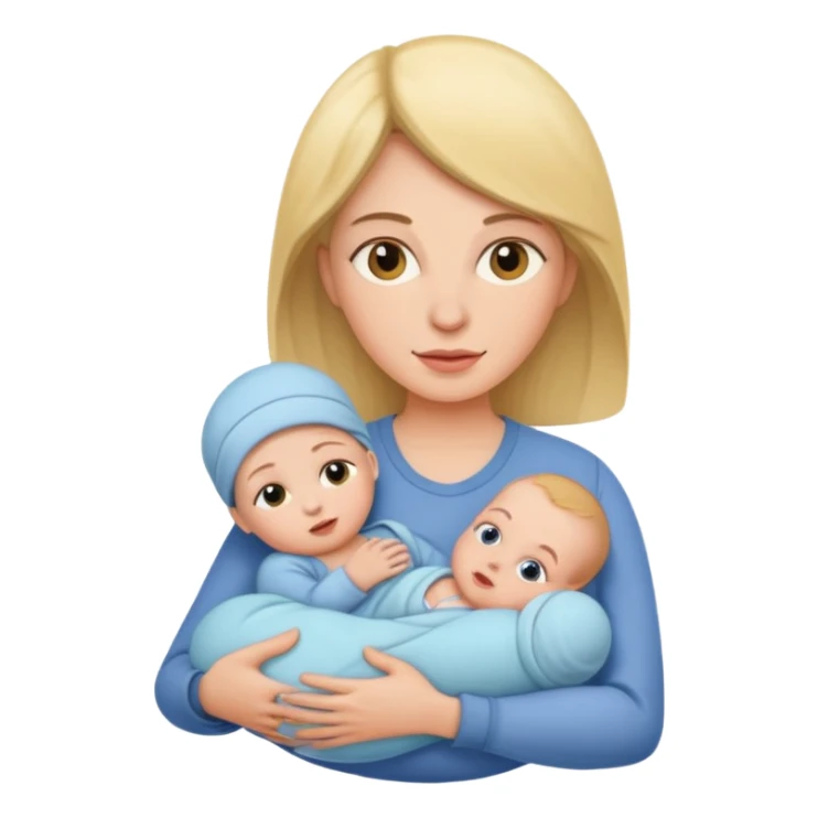 mother with one newborn baby sticker