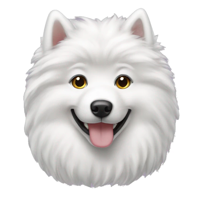 girl samoyed dog emoji sticker