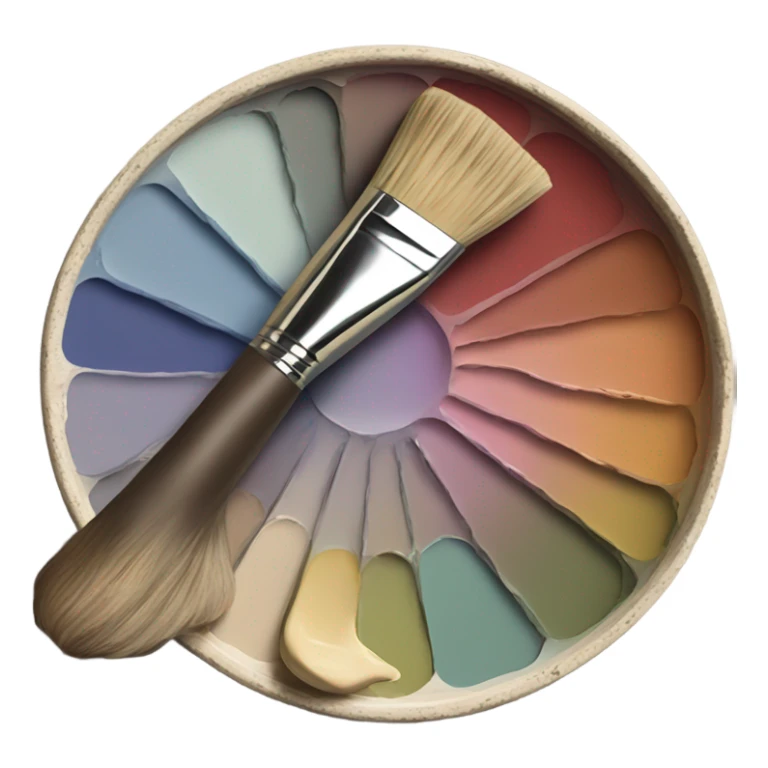 vintage palette and artist's brush sticker