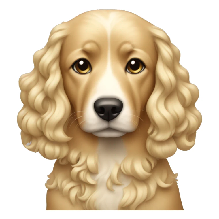 Dog with curly blonde hair sticker