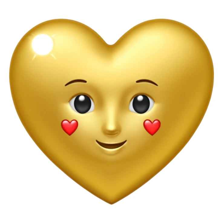 Bijoux Coeur doré espagnol doré rayon lumineux sticker