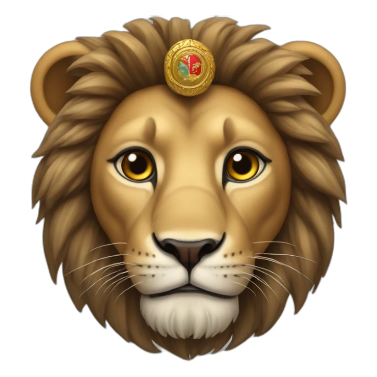 A lion wearing a Yemeni uniform sticker
