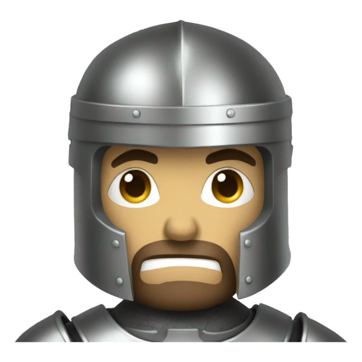 furious man in suit of armor sticker