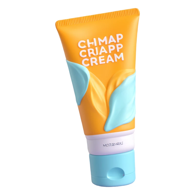 empty crumpled hand cream tube, pastel colors, very squished and wrinkled, cap on, no face or character, just the tube sticker