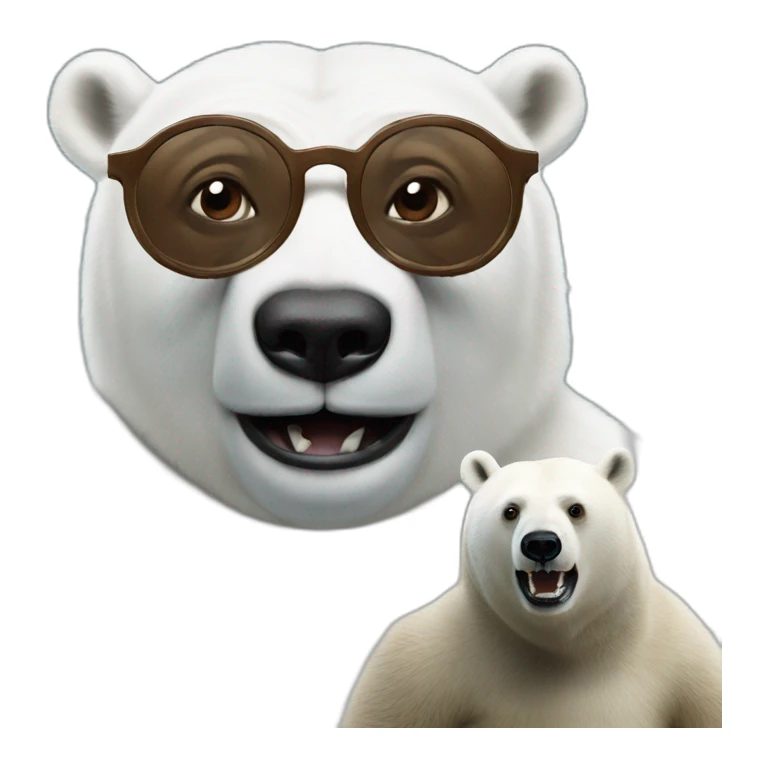 Desmond Tutu being racist to a polar bear sticker