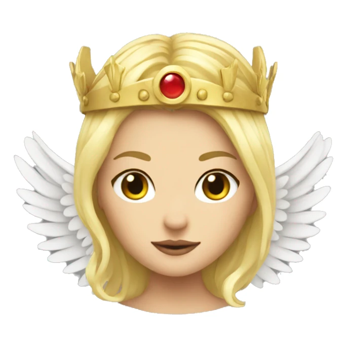 blond Valkyrie with wings and a crown sticker