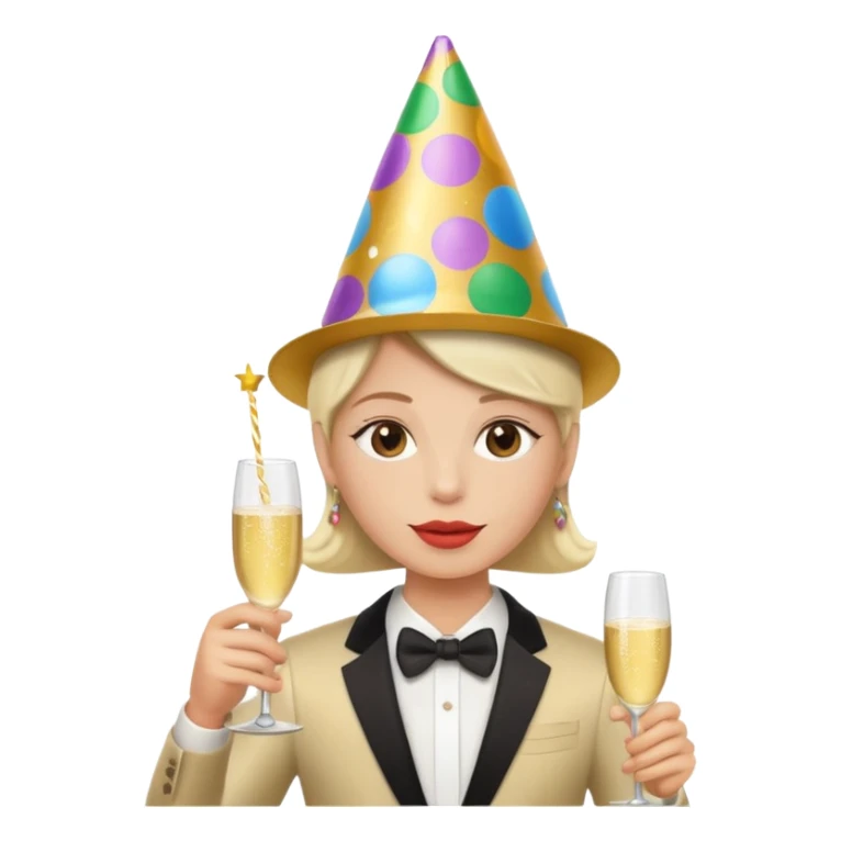 Jet champagne new years 2025 sticker