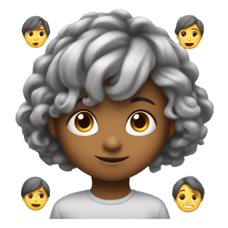 inspired child with hair that is their brain sticker