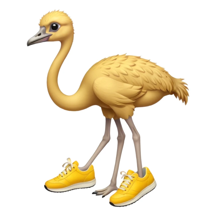  ostrich-in-yellow sneakers sticker