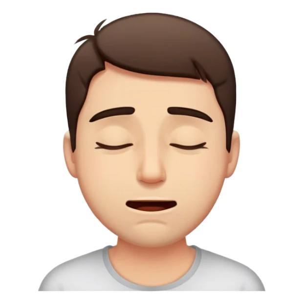 Guy trying not to laugh with his eyes closed  sticker