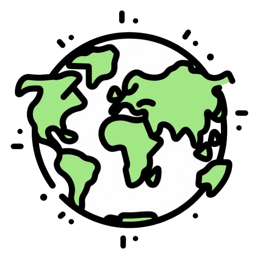 globe with trade symbols, world market sticker