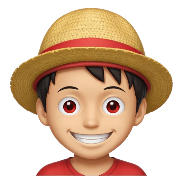 Emoji de luffy dans one piece sticker