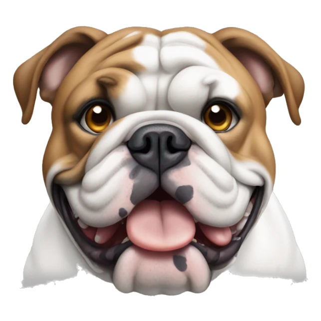 English bulldog whith Bue and White background  sticker