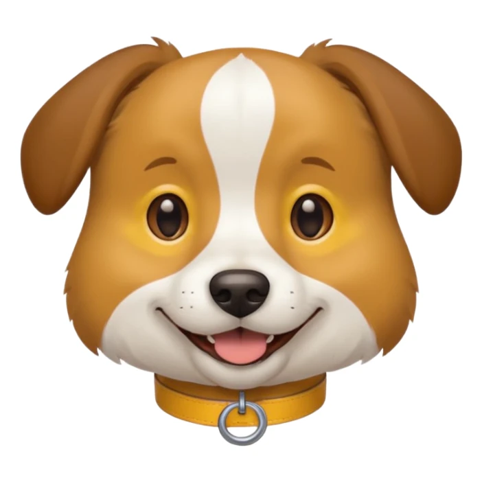 dog head wearing yellow collar that says FI sticker