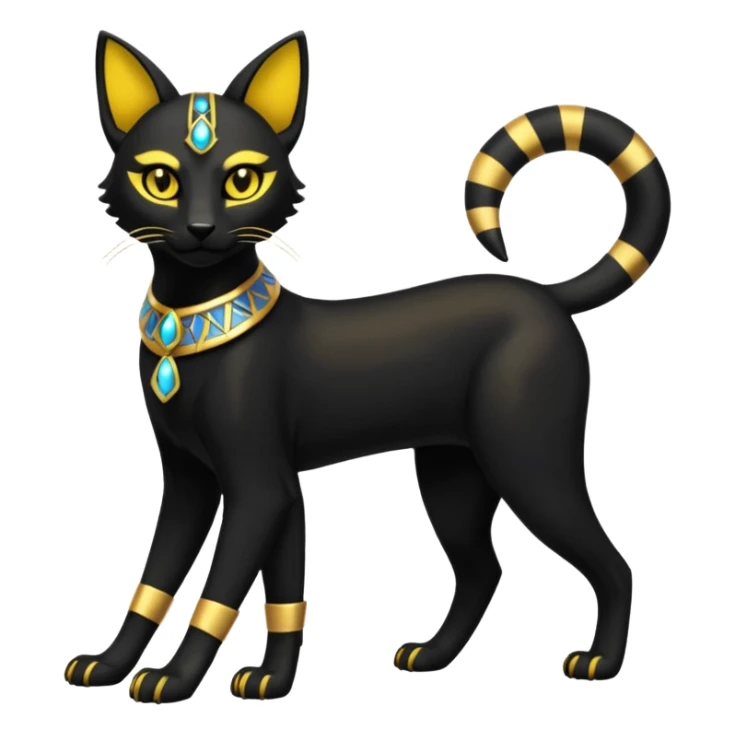 Umbreon-Umbreon-Bastet-Fakémon-hybrid-creature (full body)  sticker