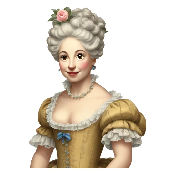 Rococo painting woman sticker