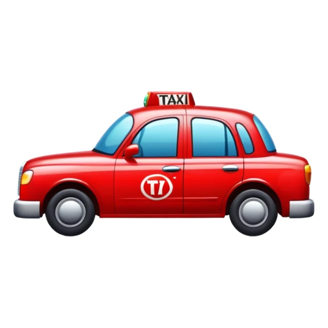 A red taxi cab with soda bubbles around it sticker