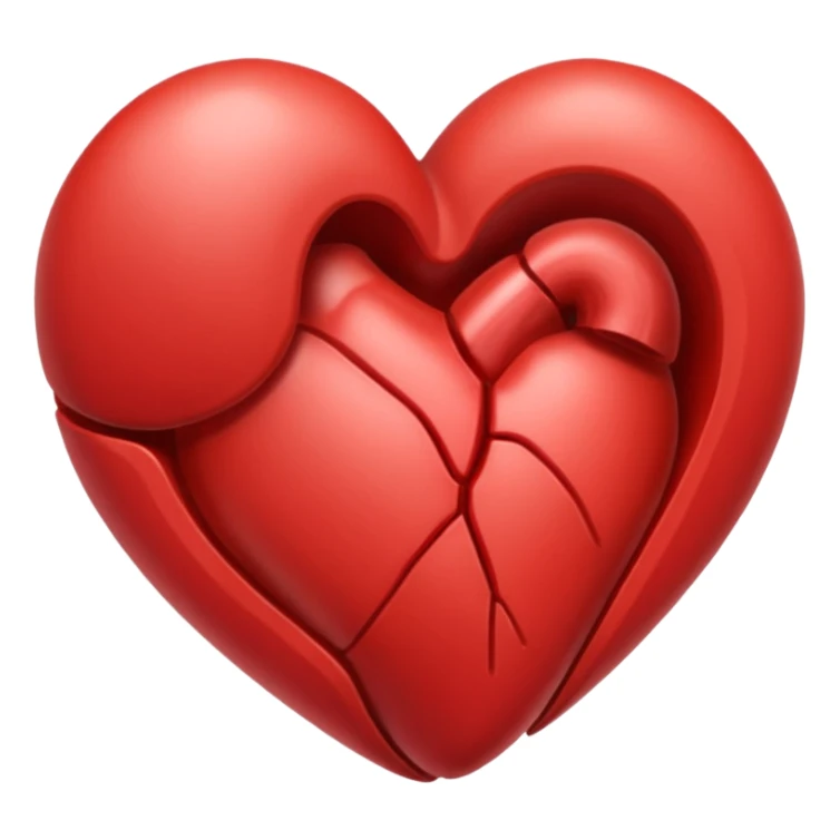 C est un coeur couper en deux sticker