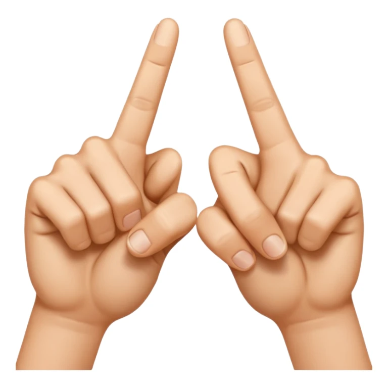 deux mains qui montre 1 ce croise sticker