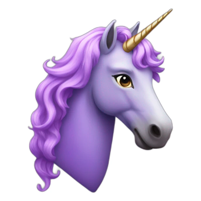 Purple unicorn sticker