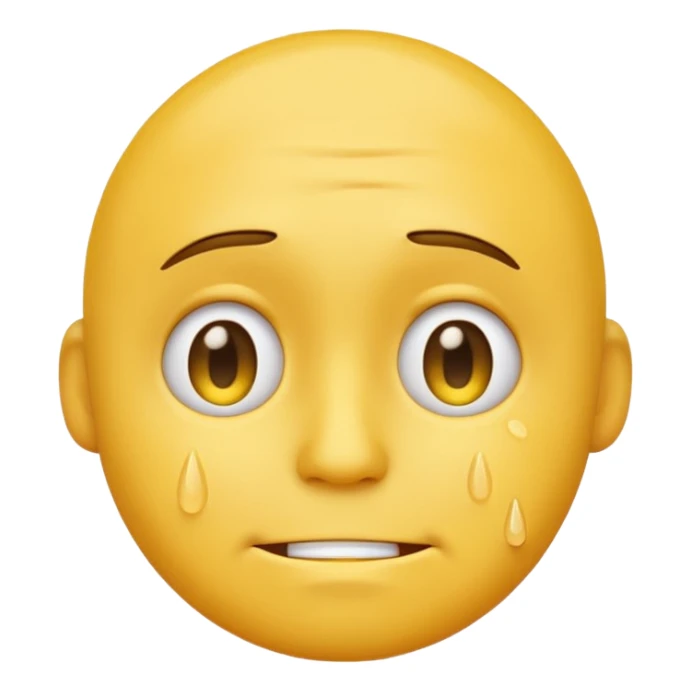 a sad yellow male emoji sticker